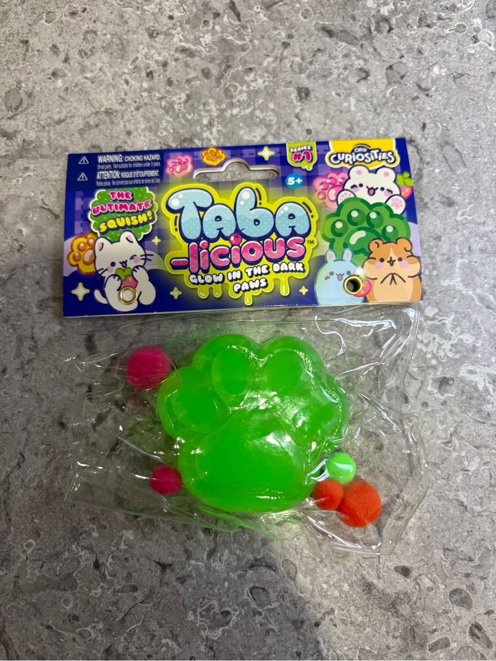 Taba-licious Glow-In-The-Dark Paw Squishy Toy - Green